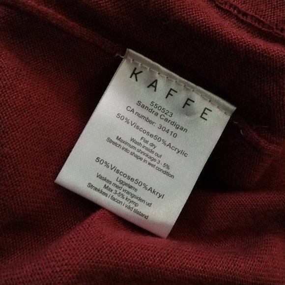 Kaffe Lightweight Long Sandra Cardigan In Amber - Picture 7 of 8